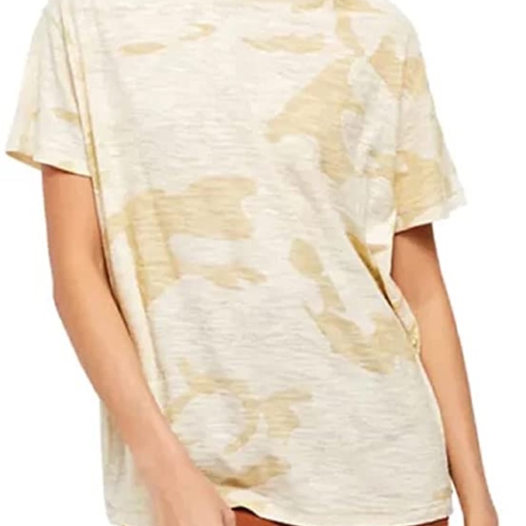 NEW Free People We The Free Maybelle Tee SAND CAMO SIZE SMALL NWT - Picture 2 of 5